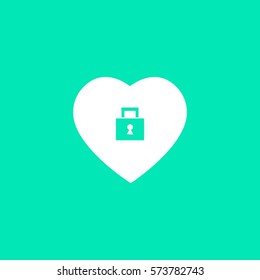 Locked heart icon.