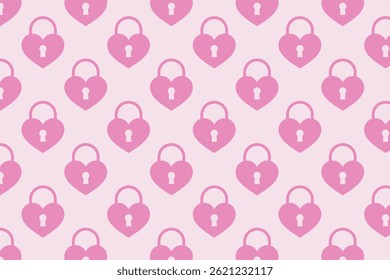 Padrão do coração bloqueado na cor rosa . Fundo de coração rosa bloqueado . Ilustração vetorial