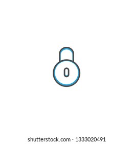 Locked icon design. Essential icon vector illustration design