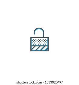Locked icon design. Essential icon vector illustration design
