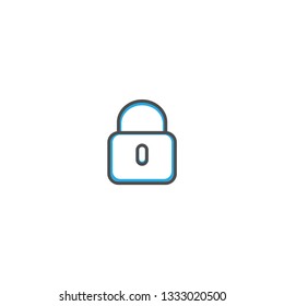 Locked icon design. Essential icon vector illustration design