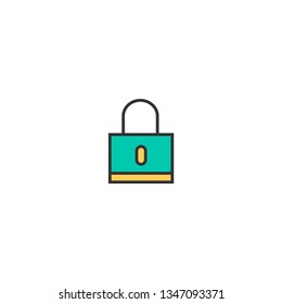 Locked icon design. Essential icon vector illustration