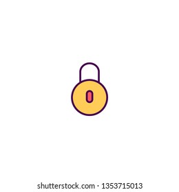 Locked icon design. Essential icon vector illustration