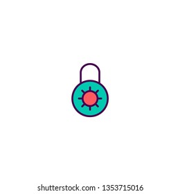 Locked icon design. Essential icon vector illustration