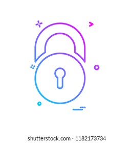 Locked icon design vector