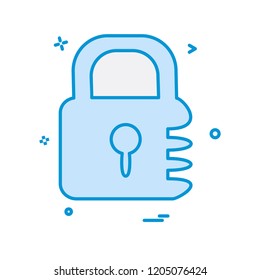 Locked icon design vector