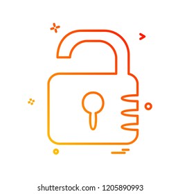 Locked icon design vector