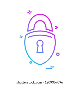 Locked icon design vector