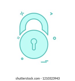 Locked icon design vector