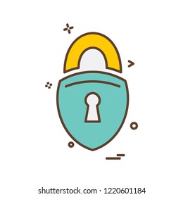 Locked icon design vector