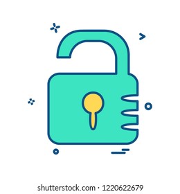 Locked icon design vector