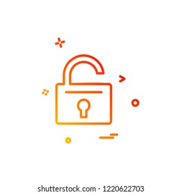 Locked icon design vector