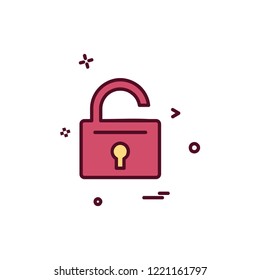 Locked icon design vector