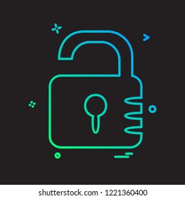Locked icon design vector