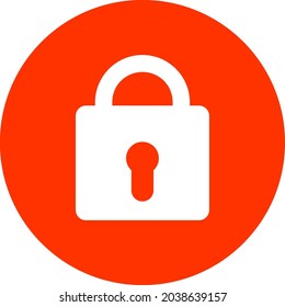 Locked icon with flat style. Isolated vector locked icon image, simple style.