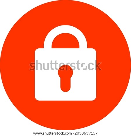 Locked icon with flat style. Isolated vector locked icon image, simple style.