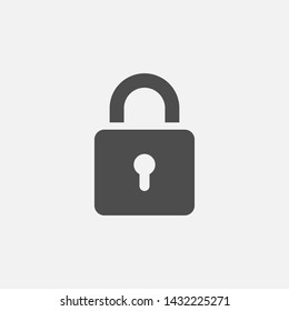 locked icon isolated on white background. Vector illustration. Eps 10.