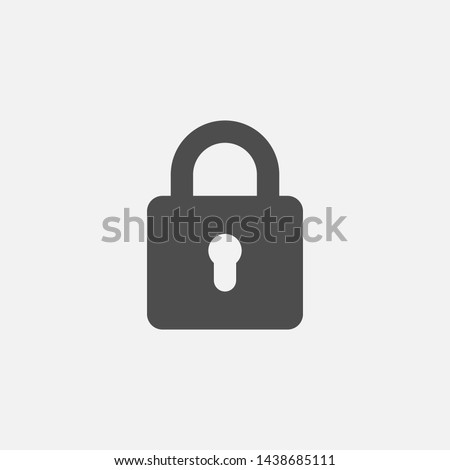 locked icon isolated on white background. Vector illustration. Eps 10.