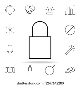 locked icon. Minimal Universal Theme icons universal set for web and mobile