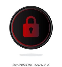 Icono bloqueado. Símbolo de datos protegidos. Vector de Botón de seguridad. Ilustración de acceso de seguridad.