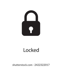 Icono bloqueado. Icono de seguridad Ilustración fija Ilustración bloqueada en fondo blanco..eps