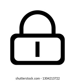 Locked Icon. Security Icon. Padlock Icon. Simple Web UI Button Icon