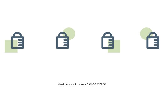 Locked icon set for applications, websites, mobile applications, advertisements, presentations and many more. Editable and resize able.