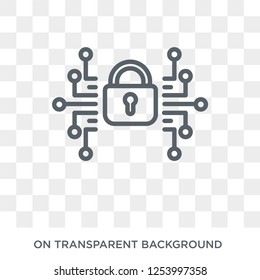 Locked icon. Trendy flat vector Locked icon on transparent background from Internet Security and Networking collection. High quality filled Locked symbol use for web and mobile