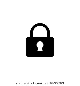 Locked icon. vector flat black trendy style illustration for web and app..eps