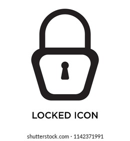 Locked icon vector isolated on white background for your web and mobile app design, Locked logo concept