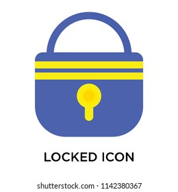 Locked icon vector isolated on white background for your web and mobile app design, Locked logo concept