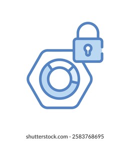 Locked icon vector stock illustration