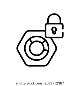 Locked icon vector stock illustration