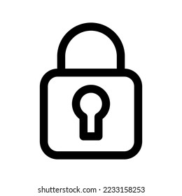 Locked Icon Vector Symbol Design Illustration