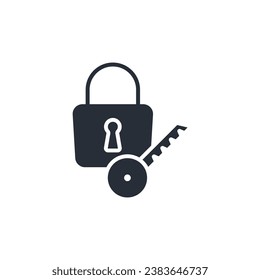 icono bloqueado. vector.Curso editable.Signo de estilo lineal para uso de diseño web,logotipo.Ilustración de símbolo.