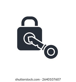 locked icon. vector.Editable stroke.linear style sign for use web design,logo.Symbol illustration.