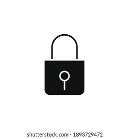 Locked icon for your website, logo, app, UI, product print. Locked concept flat Silhouette vector illustration icon