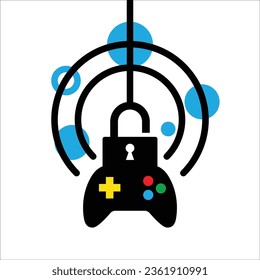 Locked, joystick icon. Simple line, outline illustration elements of video game icons for ui and ux, website or mobile application
