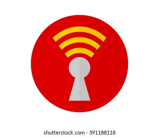 locked keyhole signal image vector