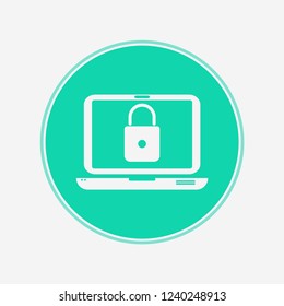 Locked laptop vector icon sign symbol