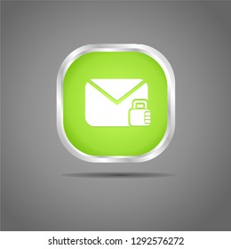 locked letter green button icon 31
