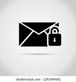 locked letter icon vector 6