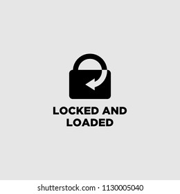 Locked and Loaded key logo design idea 