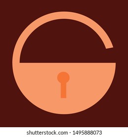 locked with a lock and brown background