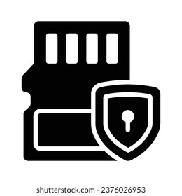 Locked memory card with shield. Sd card security, data security secure information