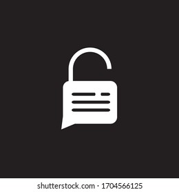 logotipos de mensajes bloqueados de los padlocks de chat