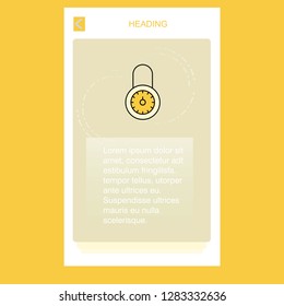 Locked mobile vertical banner design design. Vector