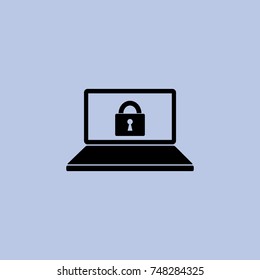 Locked notebook. vector icon