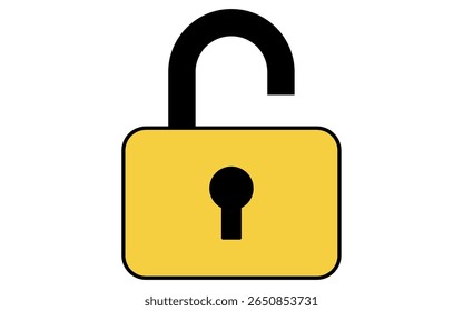 Locked padlock, Crime Prevention and Home Security Icons, Vector Illustration