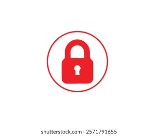 Locked padlock icon. Access, account, authentication, closed, firewall, icon, identification, lock, padlock, password, privacy, private, protect, safety, secure, symbol, system and vector.